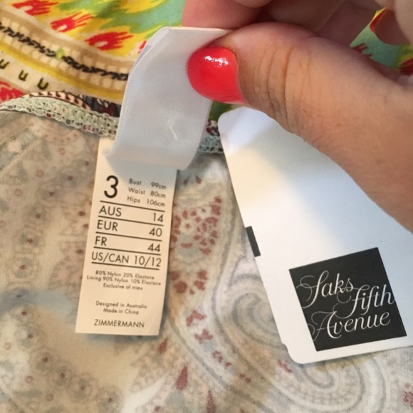 { Zimmermann } Henna Print Balcony Bikini - Picture 3 of 5